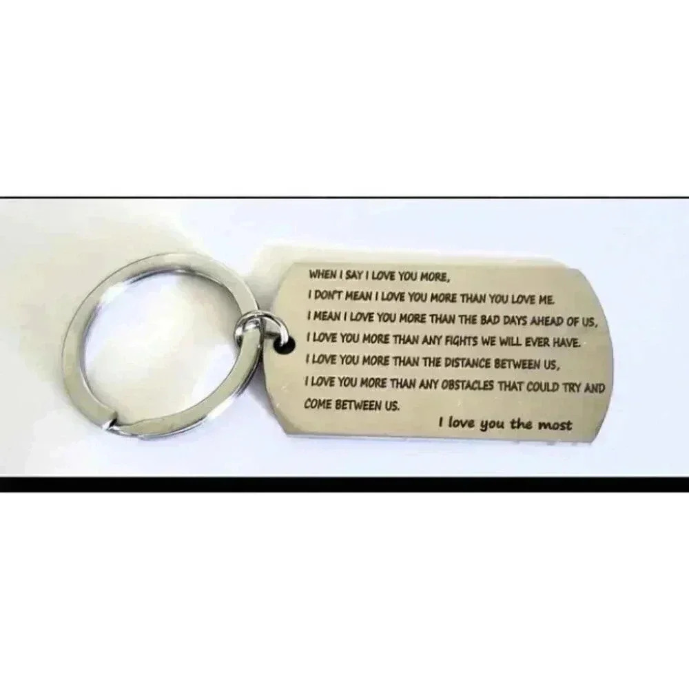 I love You The Most Keychain